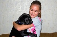 Путин подарил школьнице из Тобольска щенка лабрадора